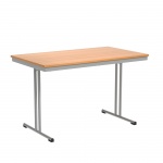 Klapptisch, 120x70 cm (B/T), 72 cm hoch, T-Fuß, 